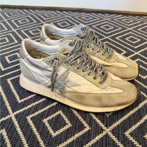 Stylish Gray and White Women's Sneakers